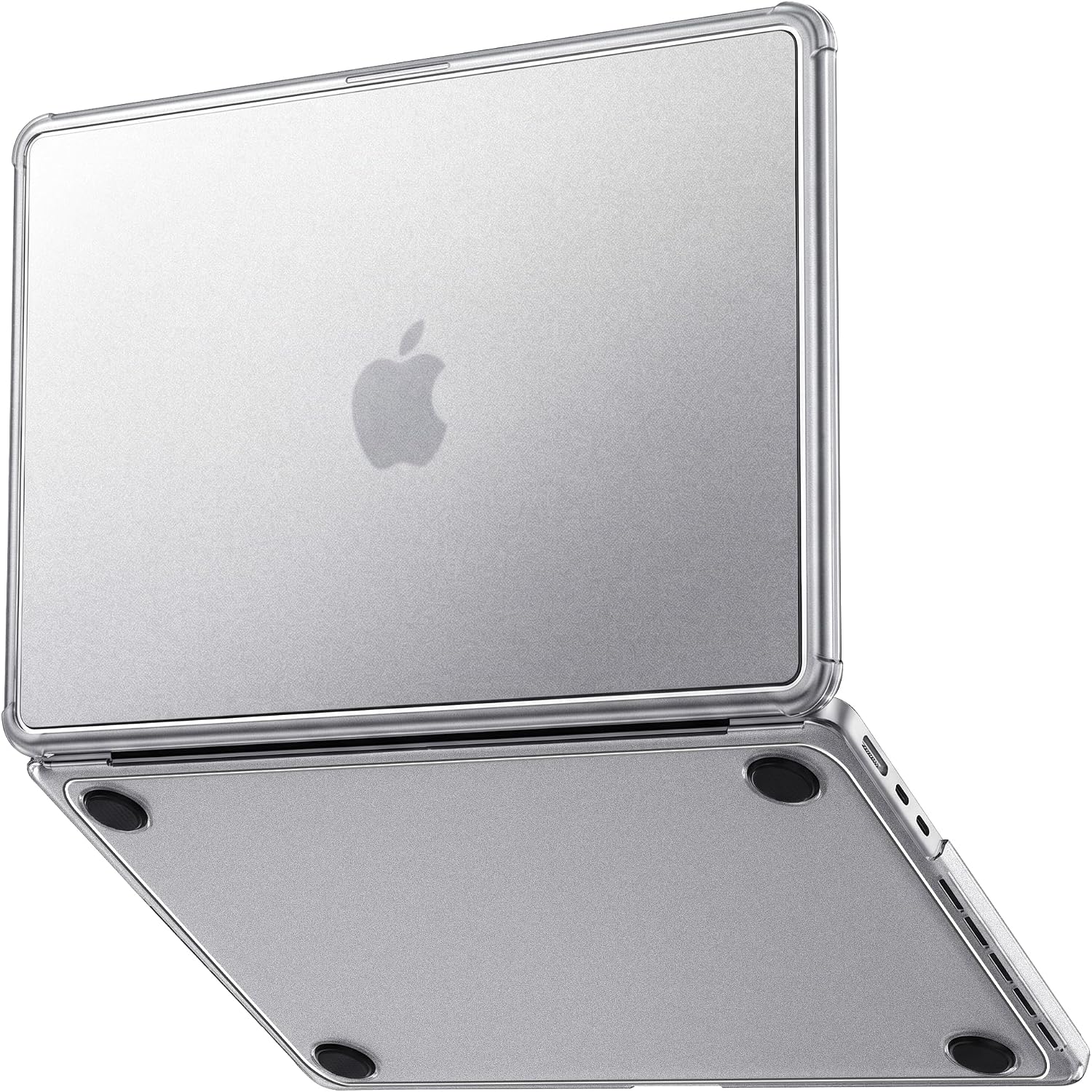 MacBook Air【M5/M4/M3/M2】13.6 inç | ile Uyumlu Mat Kılıf Köşe Korumalı ve Şeffaf Çizgi Detaylı Tasarım | 2026/2025/2024/2023/2022 | A3449 - A3240 - A3113 - A2681 | (Şeffaf)