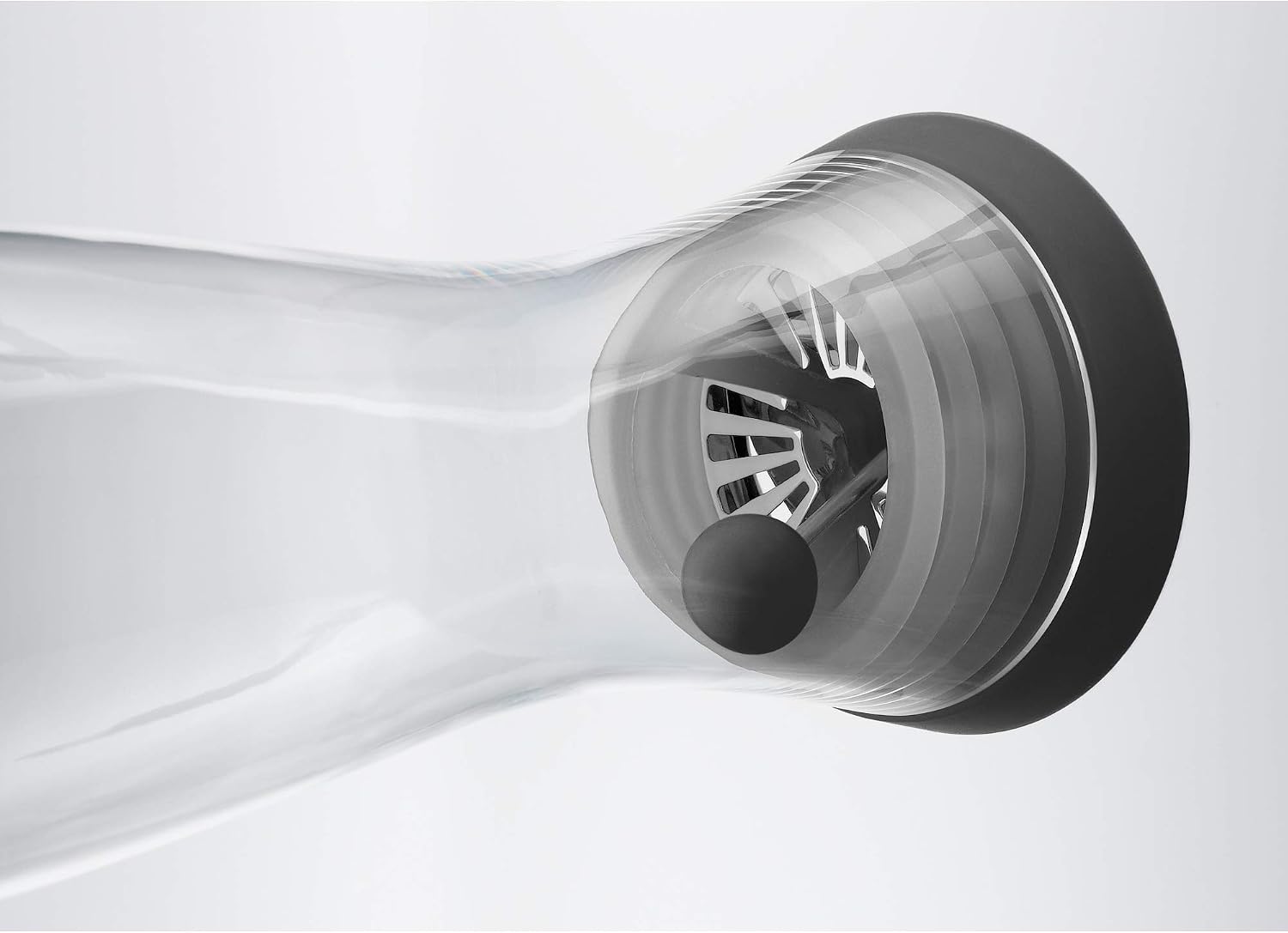 Basic Cam Sürahi, 1 L, Silikon Kapaklı, CloseUp® Kapak Sistemli, Cam Su Sürahisi
