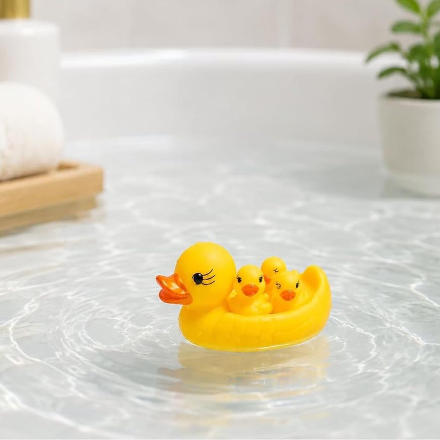 Anne ve Yavru Ördek Banyo Oyuncak Seti – Suda Yüzen Sevimli Çocuk Banyo Oyuncağı
