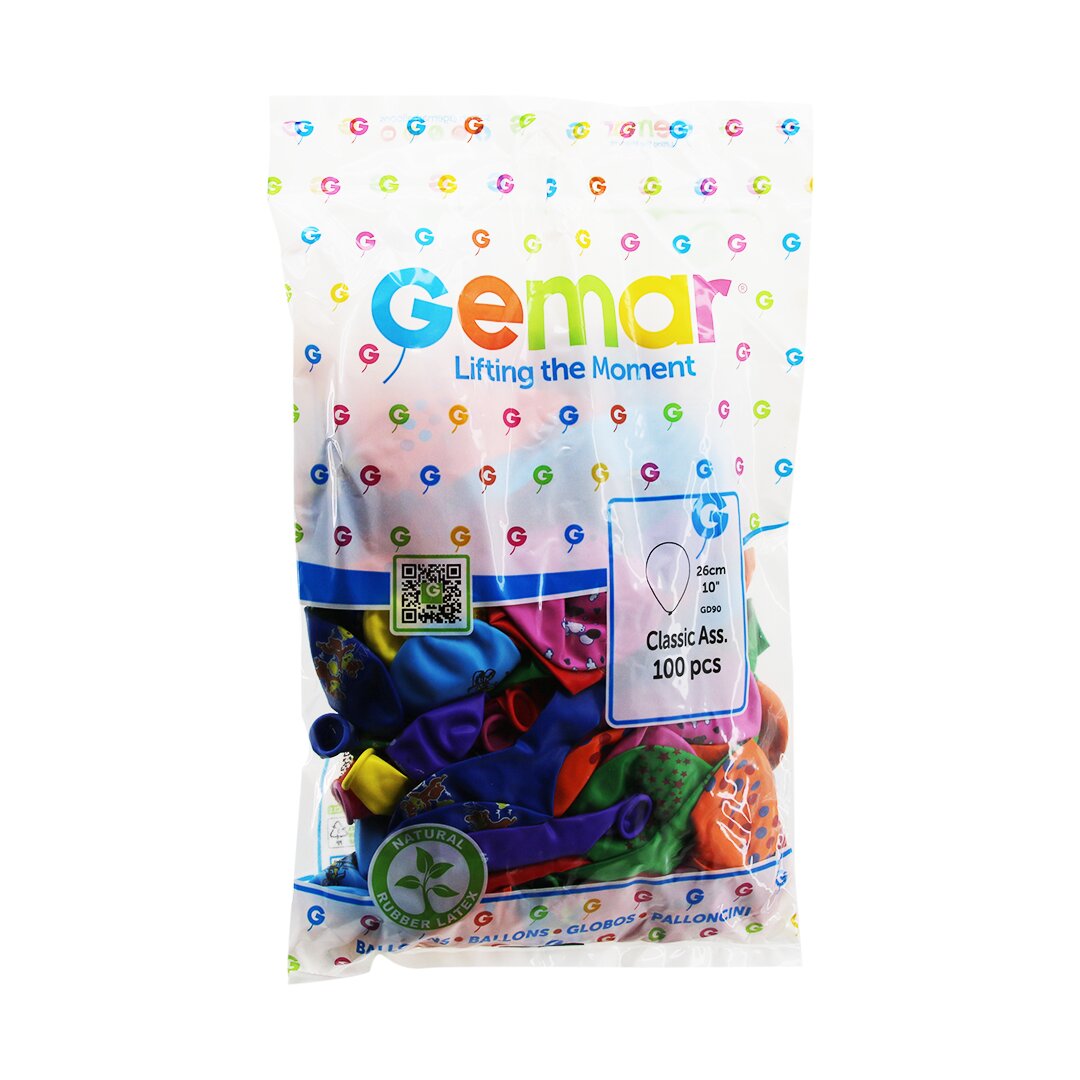 10 İnç - 26CM Karışık Renkli Baskılı Balon