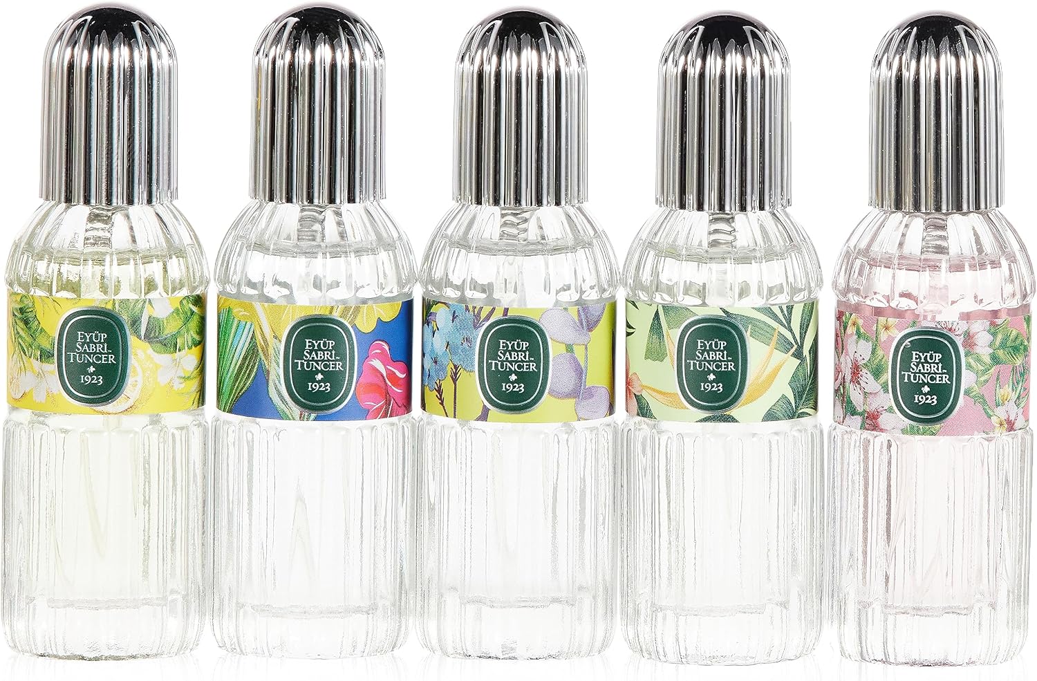 Eyüp Sabri Tuncer Silindir Cam Şişe Kolonya 5 Li Set (5 x 16 ml)