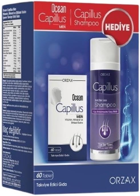 Capillus Men 60 Tablet + Capillus Şampuan 200 ml Hediyeli
