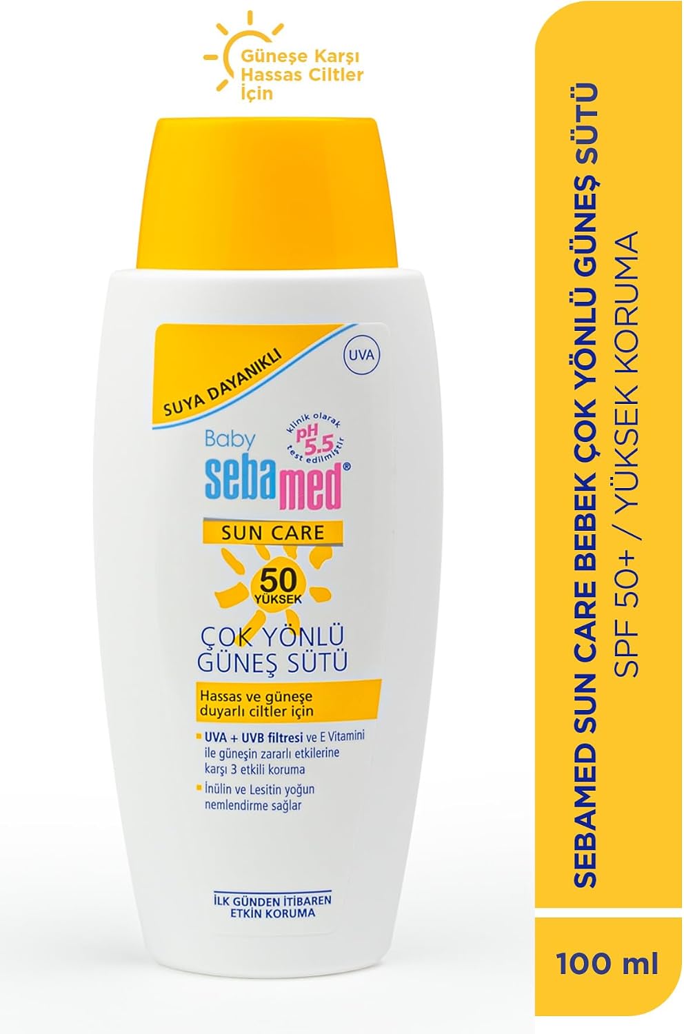 UVA - UVB Filtresi ve E Vitamini Etkili Çok Yönlü Koruyucu Çocuk Güneş Sütü 50 SPF 100 ml