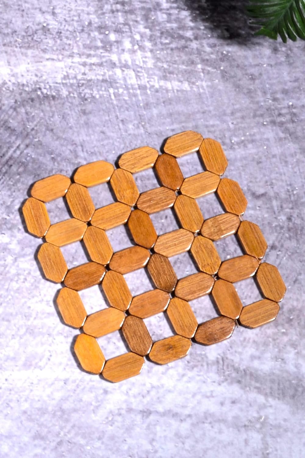 Bambu 18 Cm Kare Nihale Çaydanlık Altlığı Tencere Altlığı