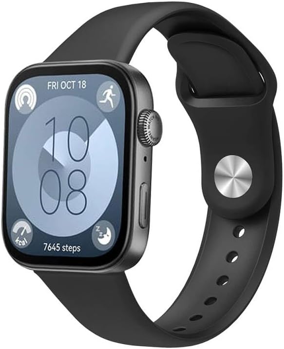 Huawei Watch Fit 3 / Fit 4 / Fit 4 Pro ile Uyumlu Silikon Kordon Kayış Esnek Yumuşak Ayarlanabilir