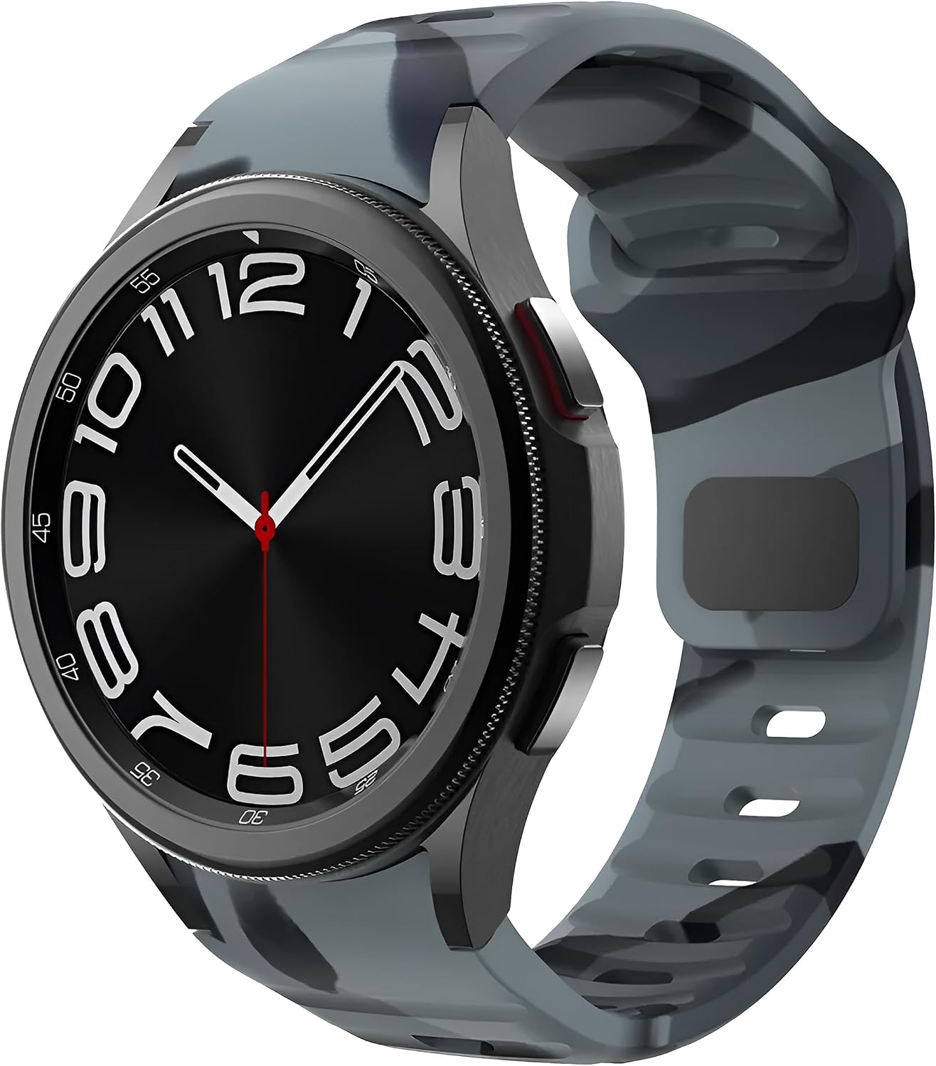 Samsung Galaxy Watch 7/6/5/4/FE Serisi (40mm/44mm), Watch 6/4 Classic (47mm/43mm/42mm) ve Samsung Watch 5 Pro (45mm) İçin Yumuşak ve Konforlu Rugged 20mm Silikon Kordon