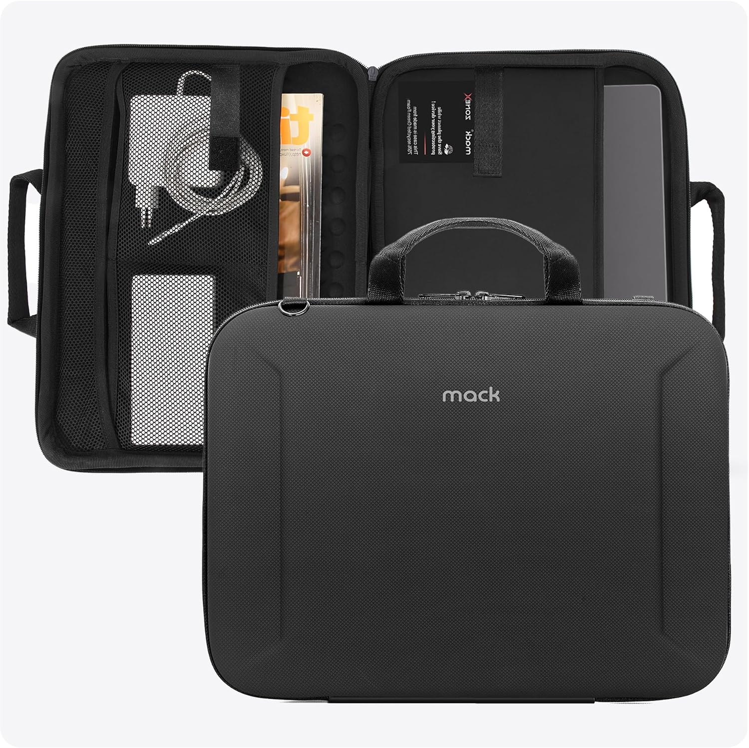 Zone X MCE-1403 Sert Yapılı Çanta, 14” MacBook Pro, 13”MacBook Pro, 13” Macbook Air, 13”&14.1” Notebook modelleri için Koruyucu kılıf, Aksesuar Düzenleyicili iPad Taşıma Kılıfı