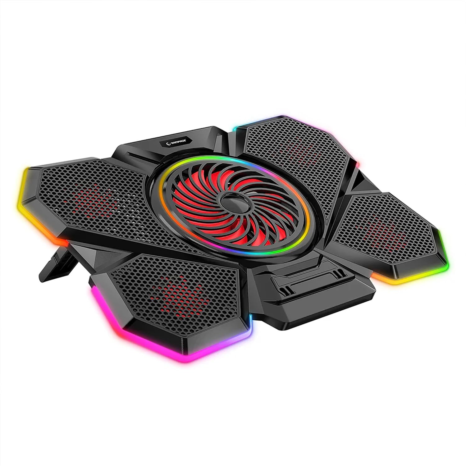 S47 COOLFLOW 5 Adet Kırmızı Led Fan 1 Usb 7 Farklı Kademe Ayarı 10 17.3 Notebook Soğutucu Stand