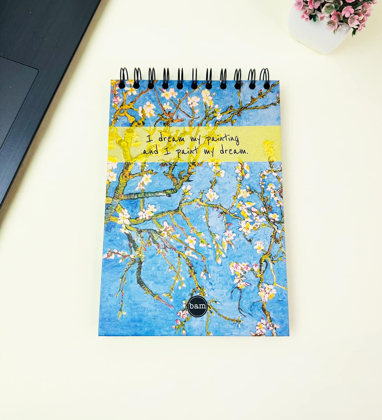 21x14Cm Üstten Spiralli Sketch Book - Eskiz Defteri - Siyah Sayfa - 260 Gr - 56 Yaprak