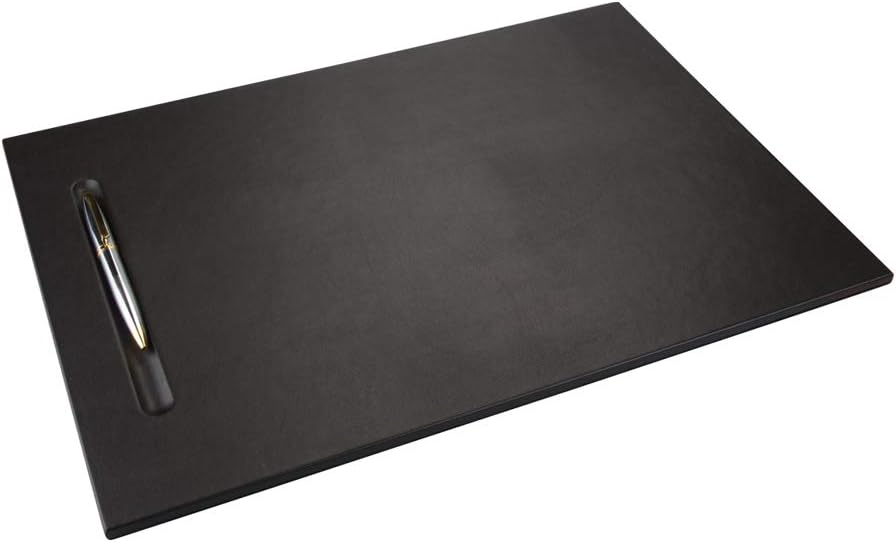 575-1 Sümen Takımı MDF Malzemeden Suni Deri Kaplı Tek Parça Pad Toplantı Sümeni 45x32 cm, Siyah