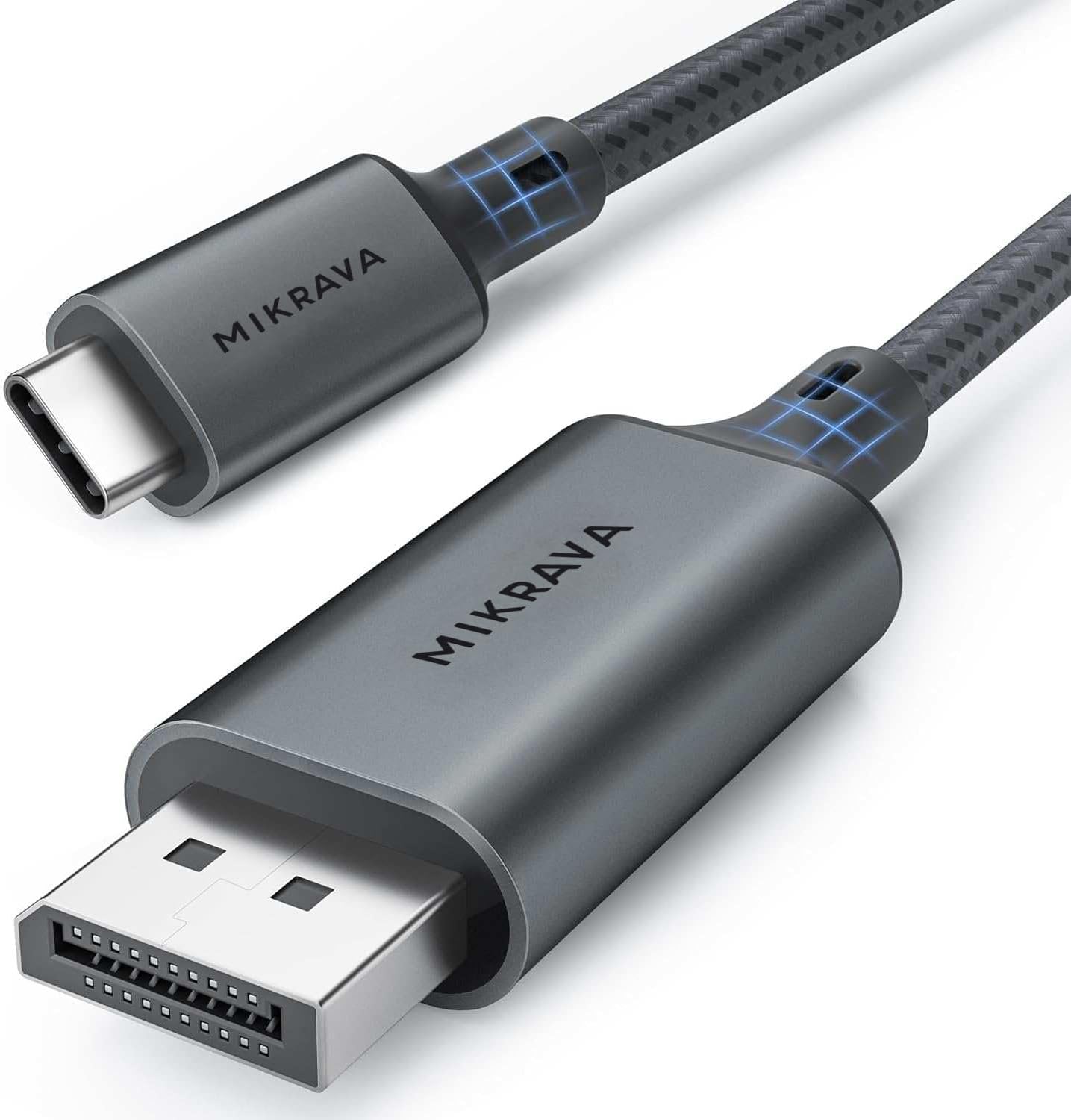 USB C DisplayPort 1.4 Kablo (8K@60Hz, 4K@240Hz, 2K@360Hz) HDR HDCP Type C to DP [Thunderbolt 5/4/3, DeX Mode Uyumlu], iPhone 15/16/17 Pro, MacBook, iPad Pro/Air, Samsung S25 Uyumlu (2 Metre)