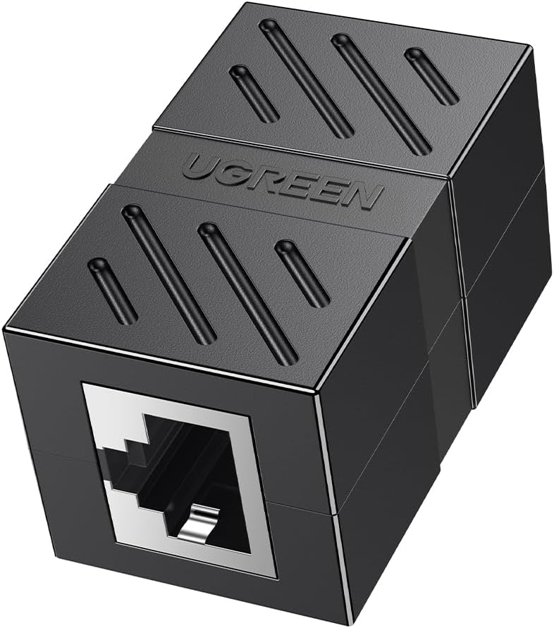 RJ45 Cat6 Cat7 Cat8 Ethernet Kablo Uzatma Aparatı Siyah