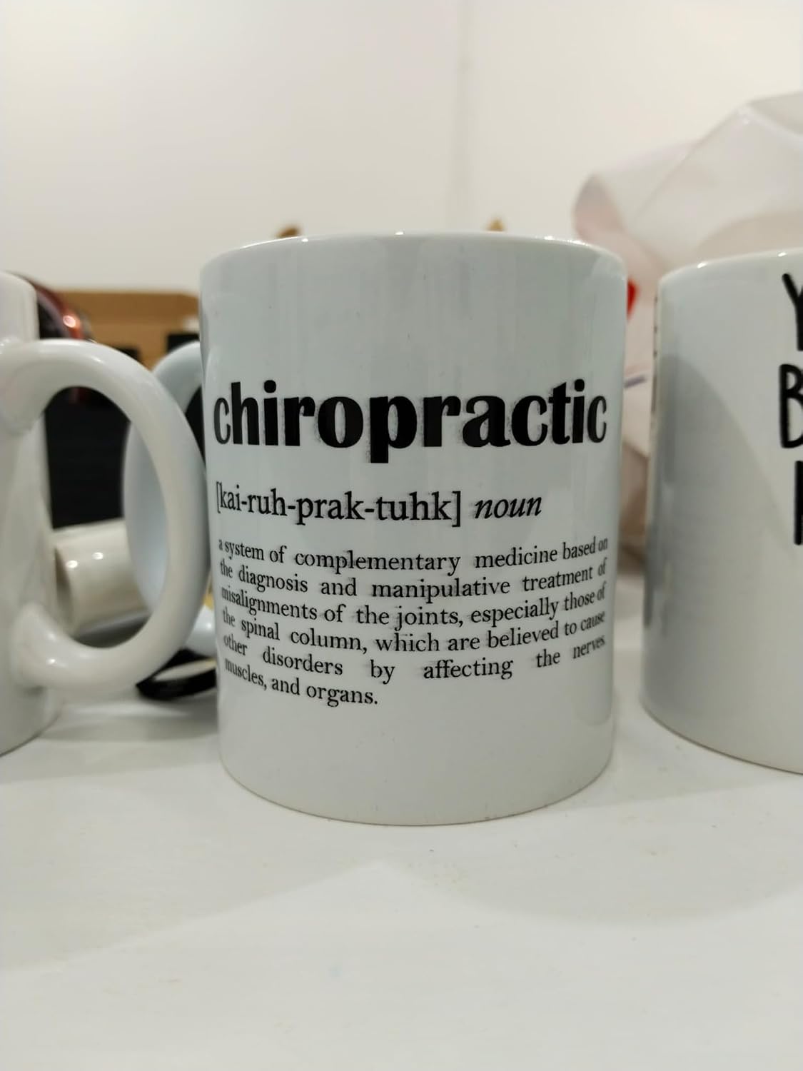 Chiropractic Sözlük Tanımı Kupa - Kiropraktisyen Seramik Bardak Sağlık Hediyesi 325ml