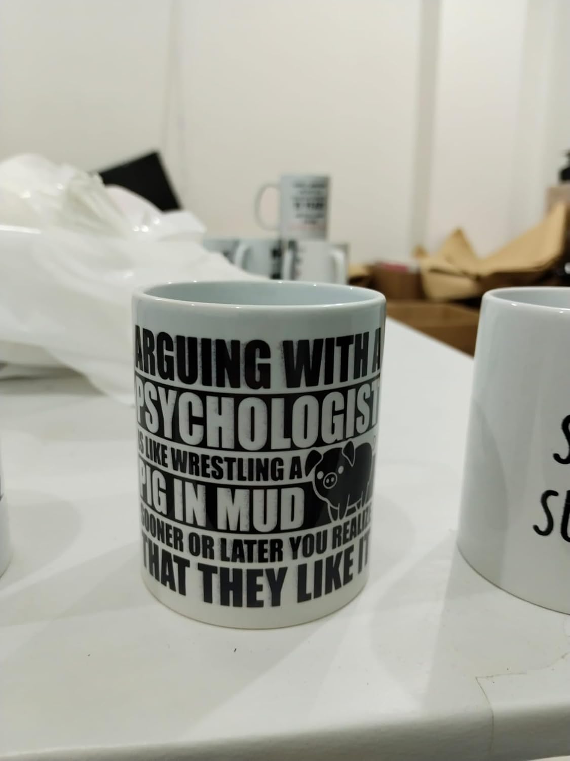 Arguing With a Psychologist Kupa - Psikolog Tartışma Komik Seramik Bardak 325ml