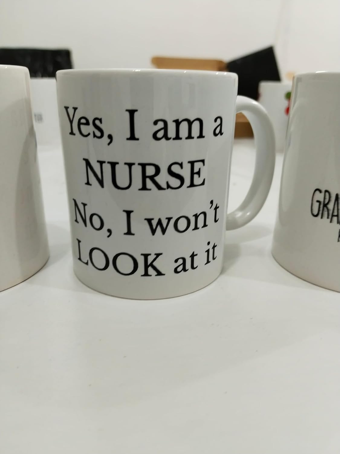 Yes I Am a Nurse Kupa - Hemşire Komik Seramik Bardak Sağlık Çalışanı Hediyesi 325ml