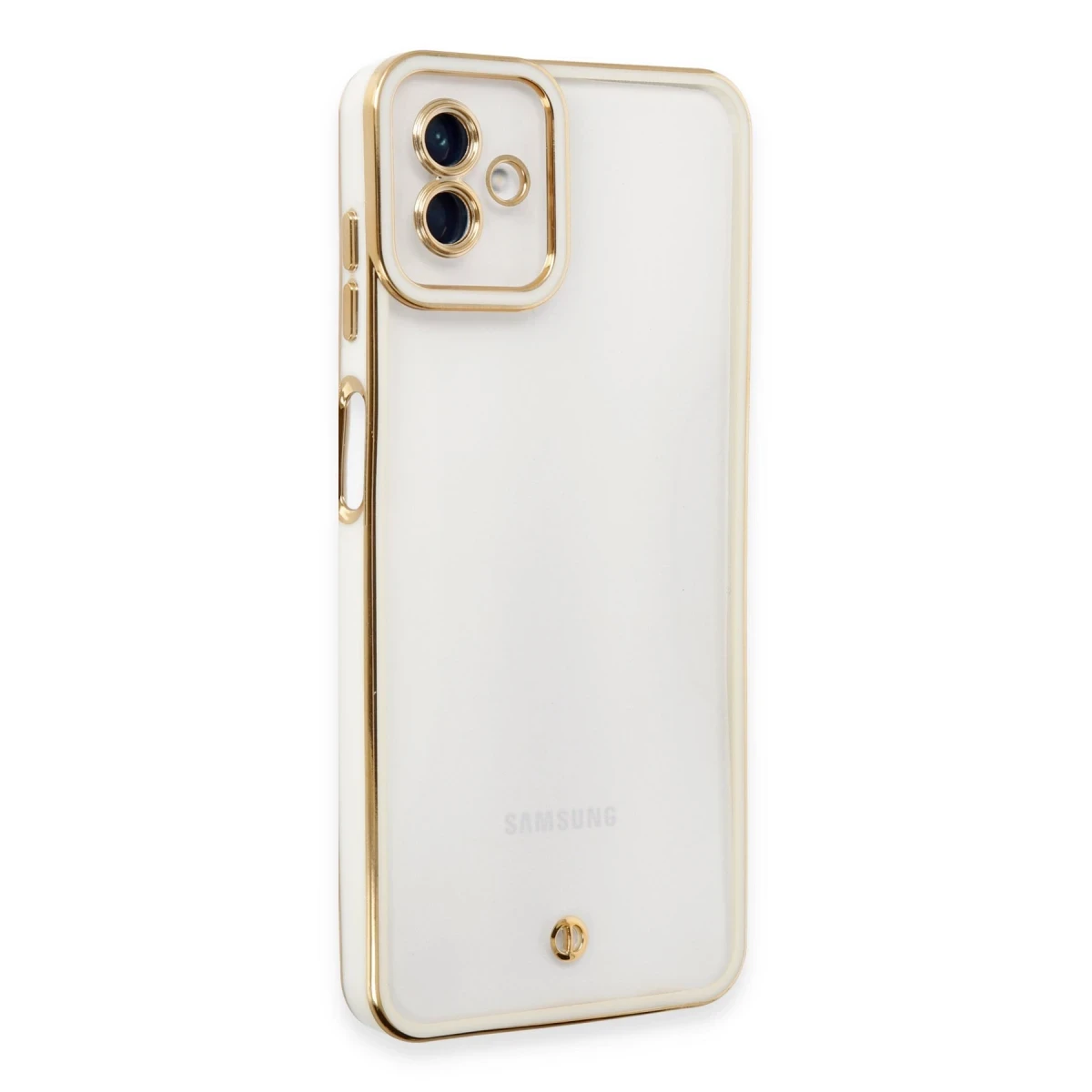 Samsung Galaxy A04 Kılıf Liva Lens Silikon - Beyaz