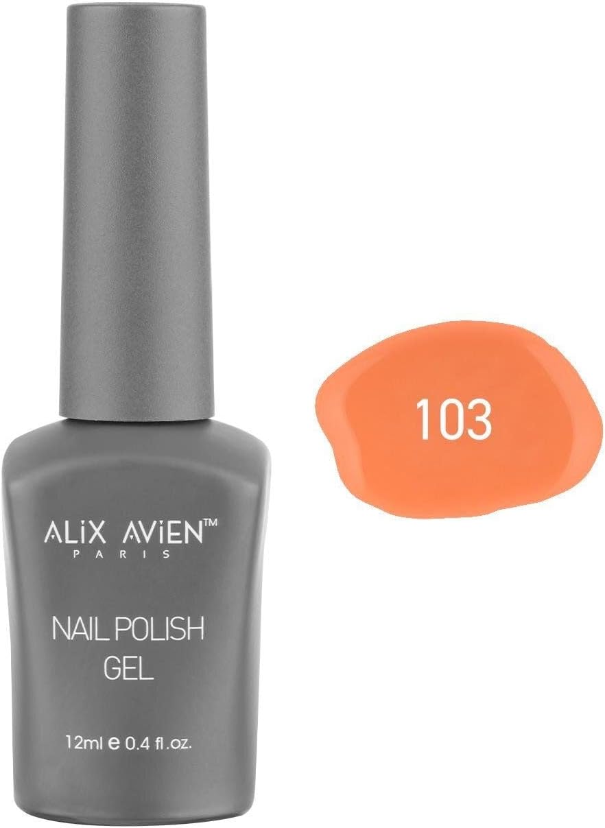 Turuncu Yavruağzı Kalıcı Oje 103-Yoğun Renk Veren Jel Oje 12 ml-Nail UV Gel Polish 103
