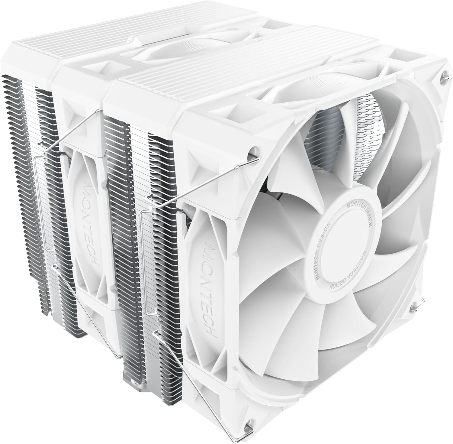 NX600 6 Isı Borulu Çift Kule CPU Hava Soğutucu 28mm E28 PWM Premium Fan Lehimli Bakır Taban Tüm Intel ve AMD Soket Desteği Beyaz