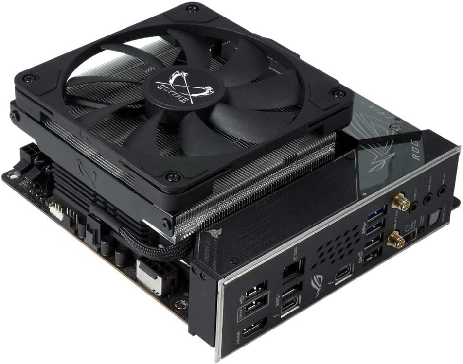 Big Shuriken 4 Low Profile CPU Soğutucu, 120mm Slim Fan, Intel & AMD Uyumlu, Sessiz İşlemci Soğutucu, 69mm Yükseklik, HTPC ITX SFF Sistemleri için - Siyah