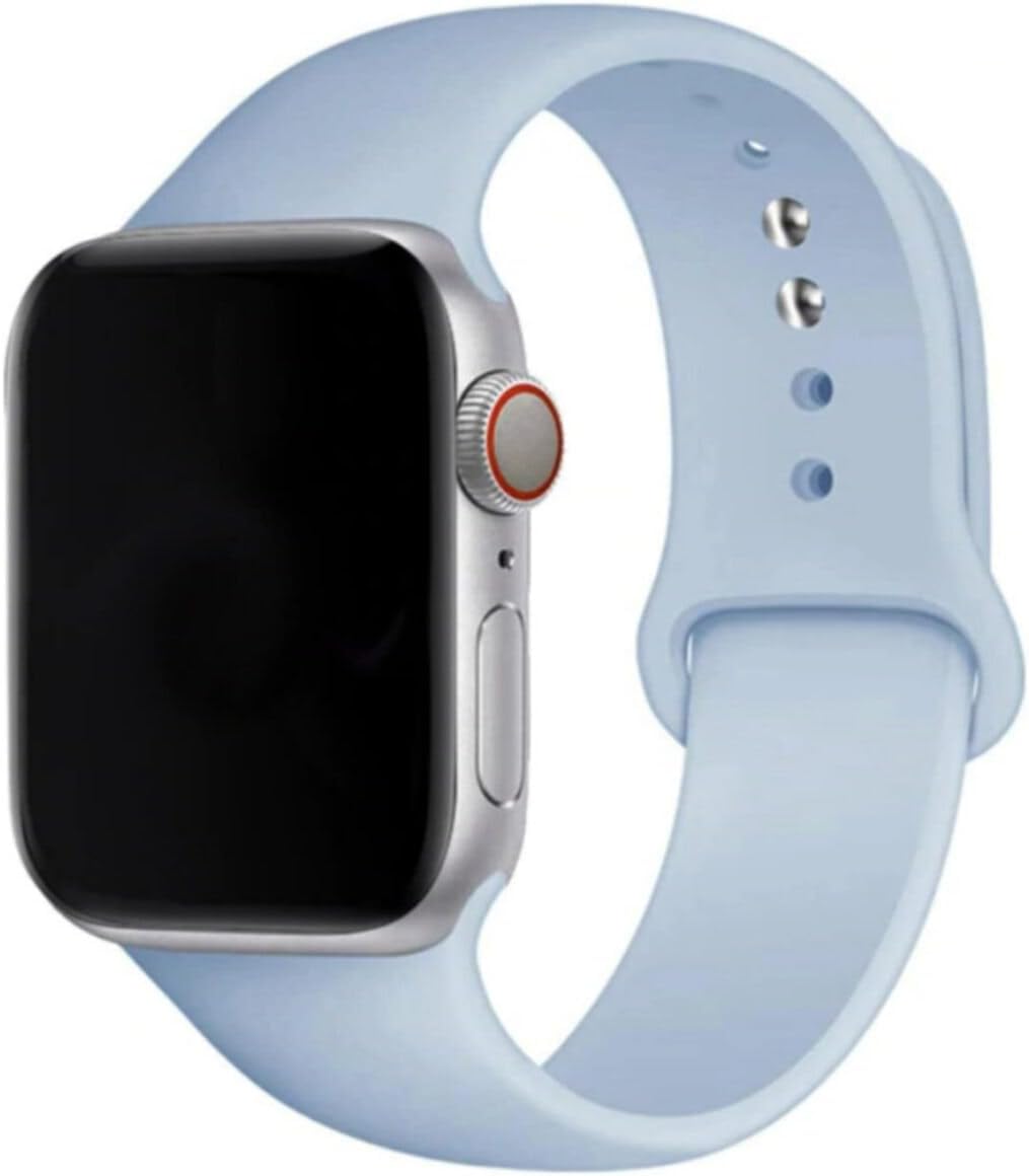 Apple Watch ile Uyumlu Kordon 2 3 4 5 6 Se 42 Mm 44 Mm Spor Silikon Kordon 38-lavendery Gray