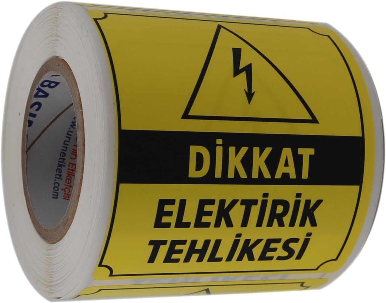 Dikkat Elektirik Tehlikesi Etiketi 70mm X 80mm Ruloda 250 Adet