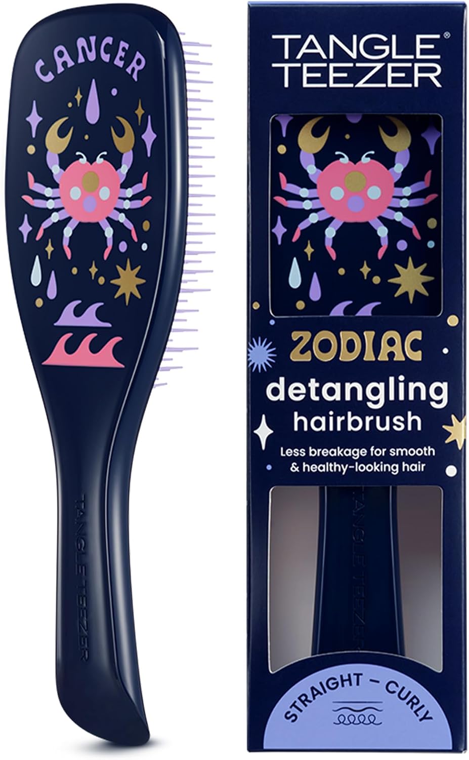 Zodiac The Ultimate Detangler Cancer Saç Açıcı Tarak Düz ve Kıvırcık Saçlar Yengeç Burcu