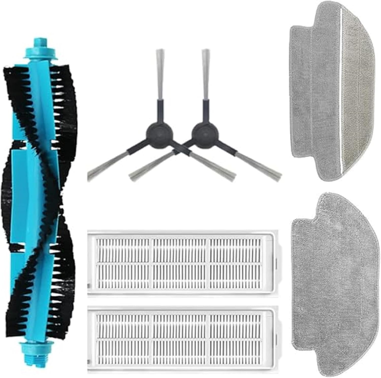 Viomi V2-V3-V2 Pro-Viomi SE Robot Süpürge Uyumlu Hepa Filtre,Fırça,Mop Paspas Yedek Seti-7 Parça