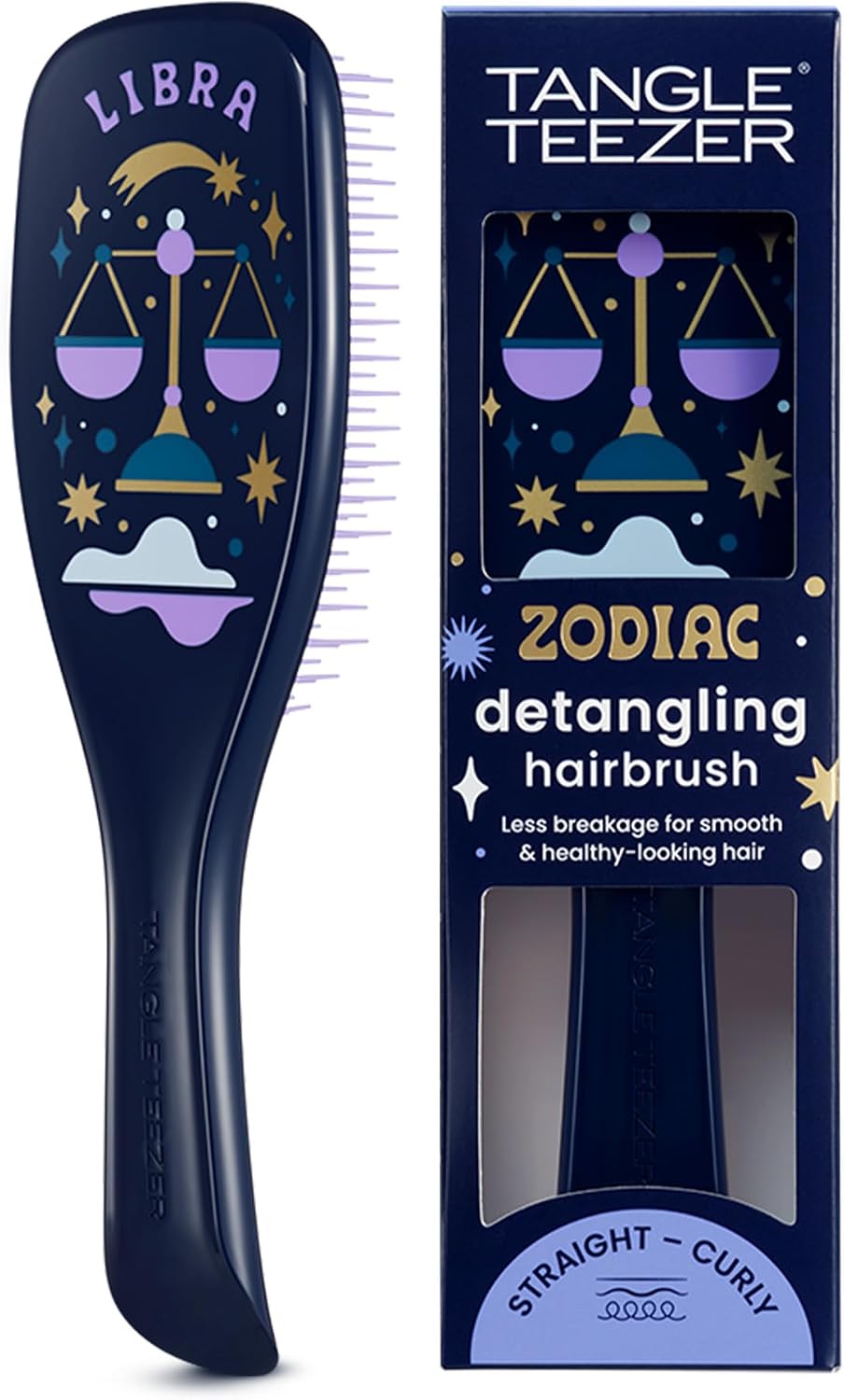 Zodiac The Ultimate Detangler Libra Saç Açıcı Tarak Düz ve Kıvırcık Saçlar Terazi Burcu