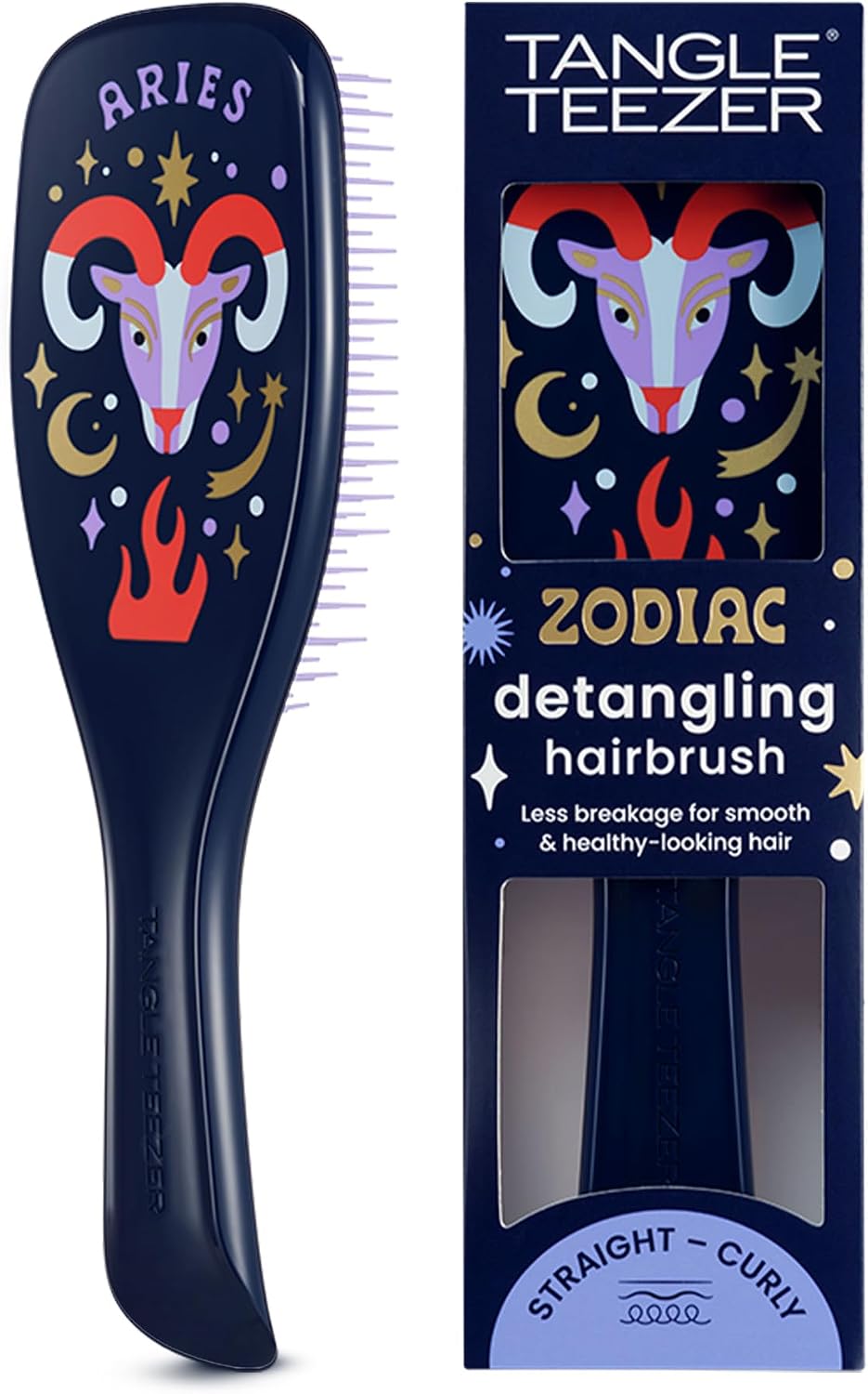 Zodiac The Ultimate Detangler Aries Saç Açıcı Tarak Düz ve Kıvırcık Saçlar Koç Burcu