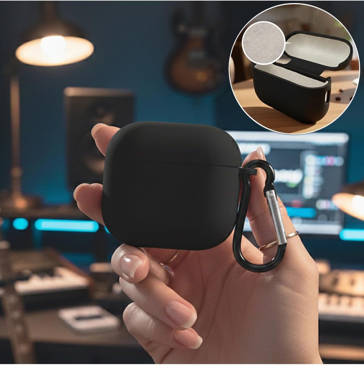 Apple AirPods 4.Nesil/ANC Kılıf Askı Aparatlı Lansman Siyah, 87005986