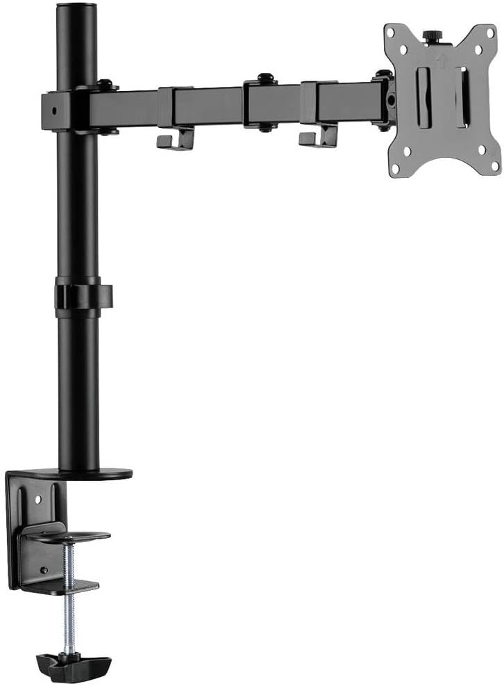 Dıgıtus Monitör Tutucu - Masa Kelepçesi - 1 Monitör - 32 İnçe Kadar - 8 Kg'A Kadar - Vesa 75X75, 100X100 - Siyah, Da-90399