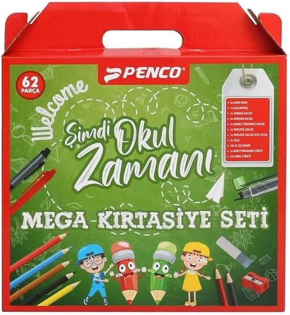 Şİmdi Okul Zamanı Mega Kırtasiye Seti 62 Parça