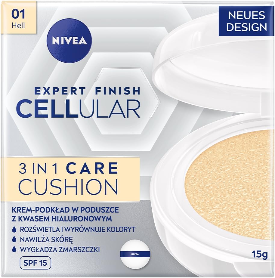 Cellular Expert Finish Cushion Renkli Yüz Bakım Kremi 15ml, SPF15 Güneş Koruyucu, Açık Ton, Nemlendirici, Doğal Renk,Hyaluron,Kolajen