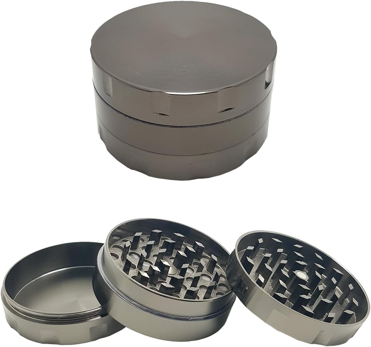 Gri 55 mm. Tütün Baharat Herbal Öğütücüsü Parçalayıcı rb88gr