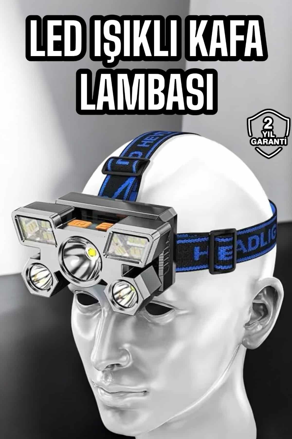 Kafa Lambası Hafif ve Esnek Çift Anahtarlı Far Led Işık