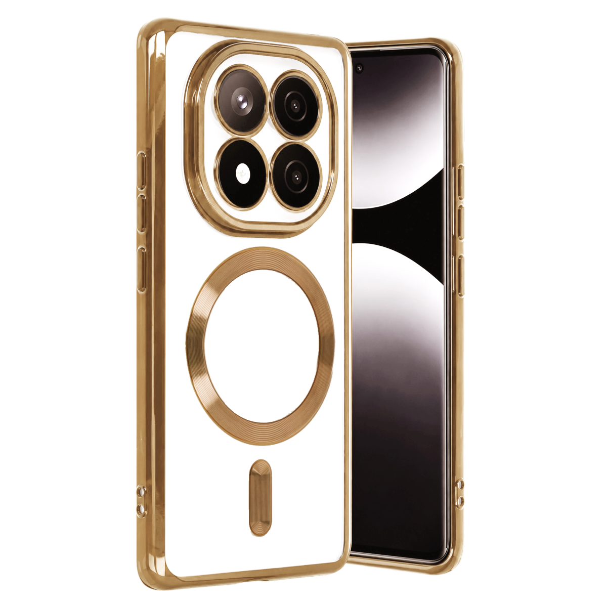 Xiaomi Redmi Note 15 Pro Plus 5G Kross Magneticsafe Kapak - Gold