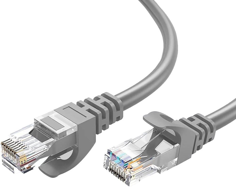 15 metre, Ethernet Kablosu, Ağ Kablosu, LAN, Cat6, Modem İnternet Kablosu, Gri