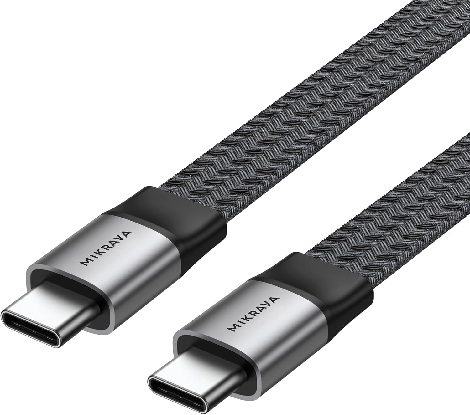USB 4.0 40GBPS Flat USB C Veri Kablosu, 240W USB C Şarj Kablosu, 8K@60hz 4K@240Hz 2K@360Hz Thunderbolt 4 Görüntü Kablosu, MacBook, Monitör, Docking İstasyonu, iPhone ile Uyumlu - 1.2 Metre
