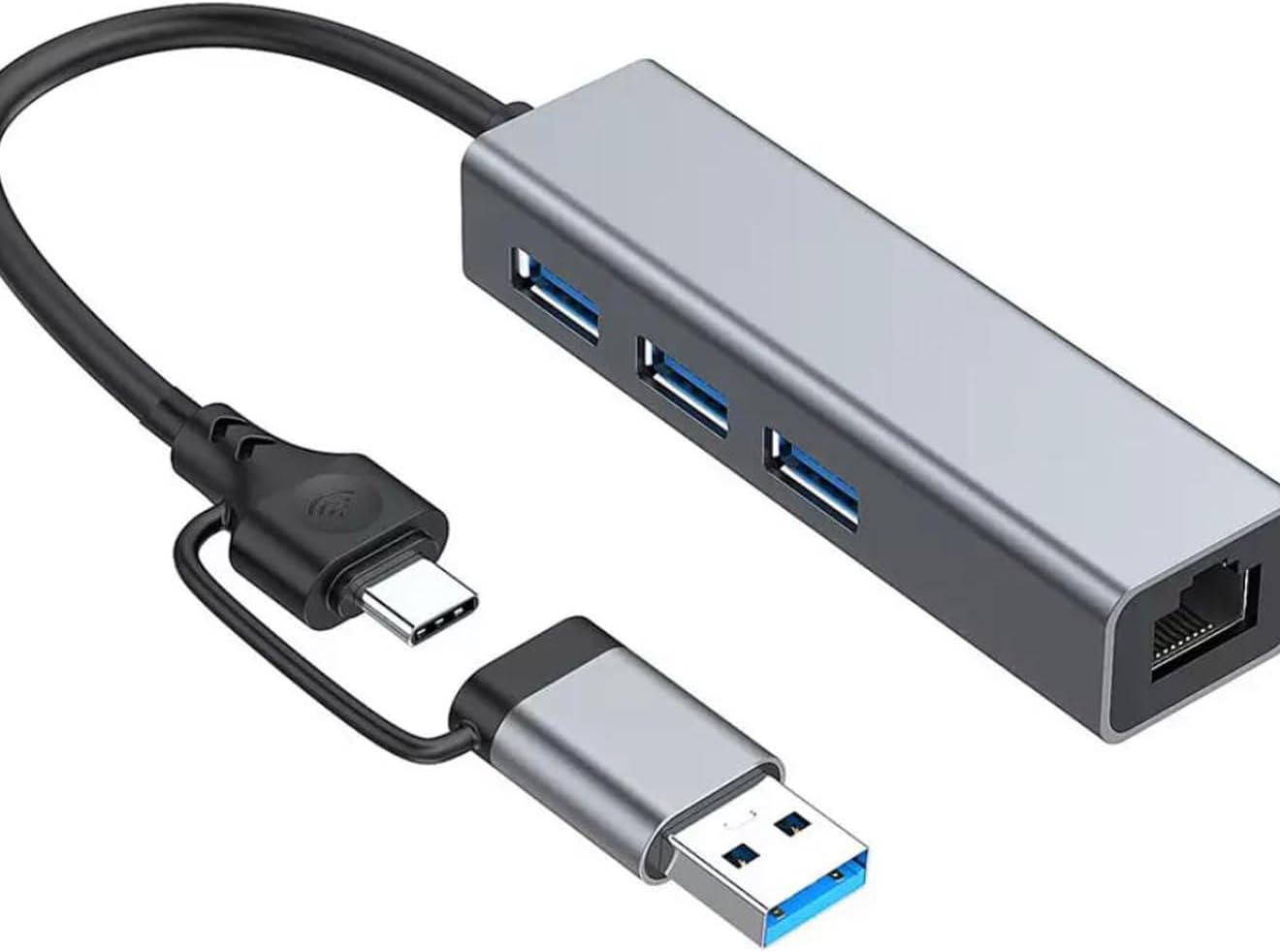 Gigabit Type-C To Ethernet RJ45 Çift Uçlu USB-A to RJ45 Çevirici Kablolu İnternet Dönüştürücü 100 Mbps Macbook Uyumlu Notebook İle Uyumlu Tak Çalıştır USB-C To LAN Adaptörü Tip-C | HC72Q