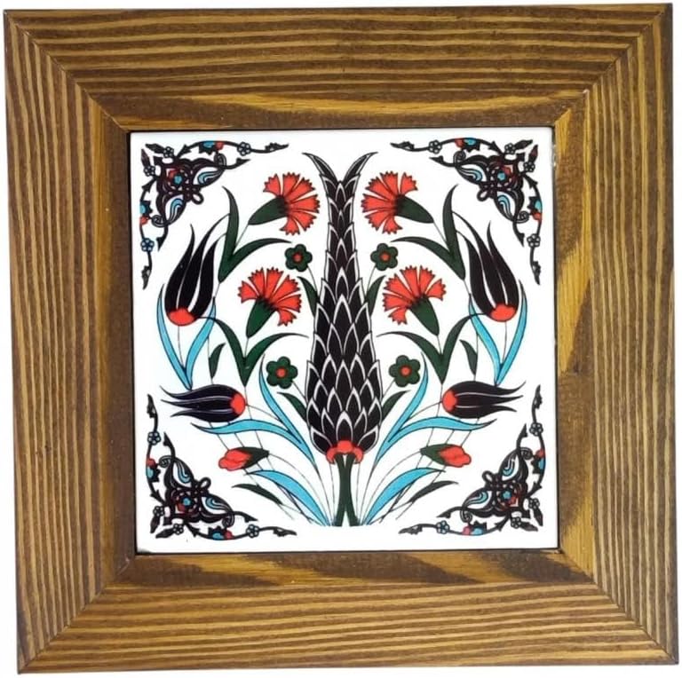 Ahşap Çerçeveli Dekoratif Seramik Tablo. SRMK-2024120