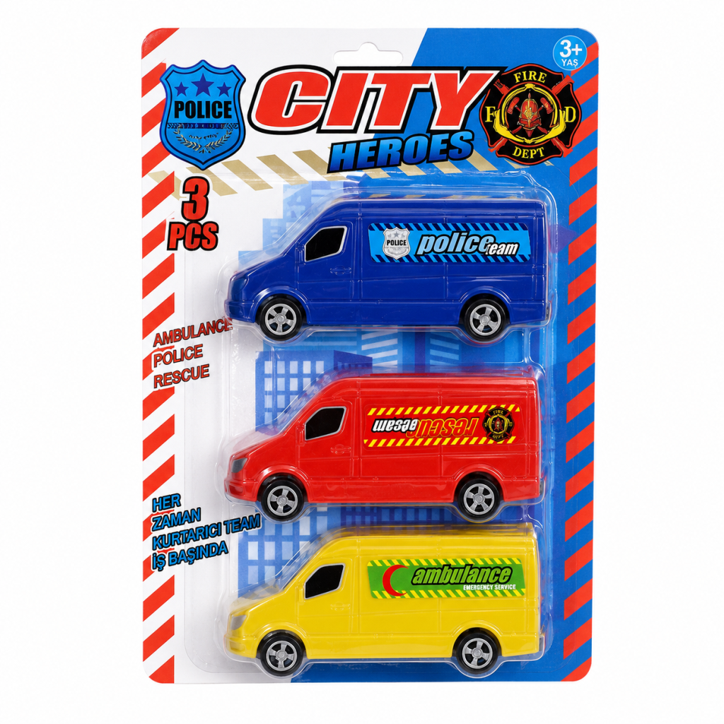 NZM-268 3'Lü Minibüs (Ambulans,Polis,İtfaiye) NessiWorld adet fiyatıdır