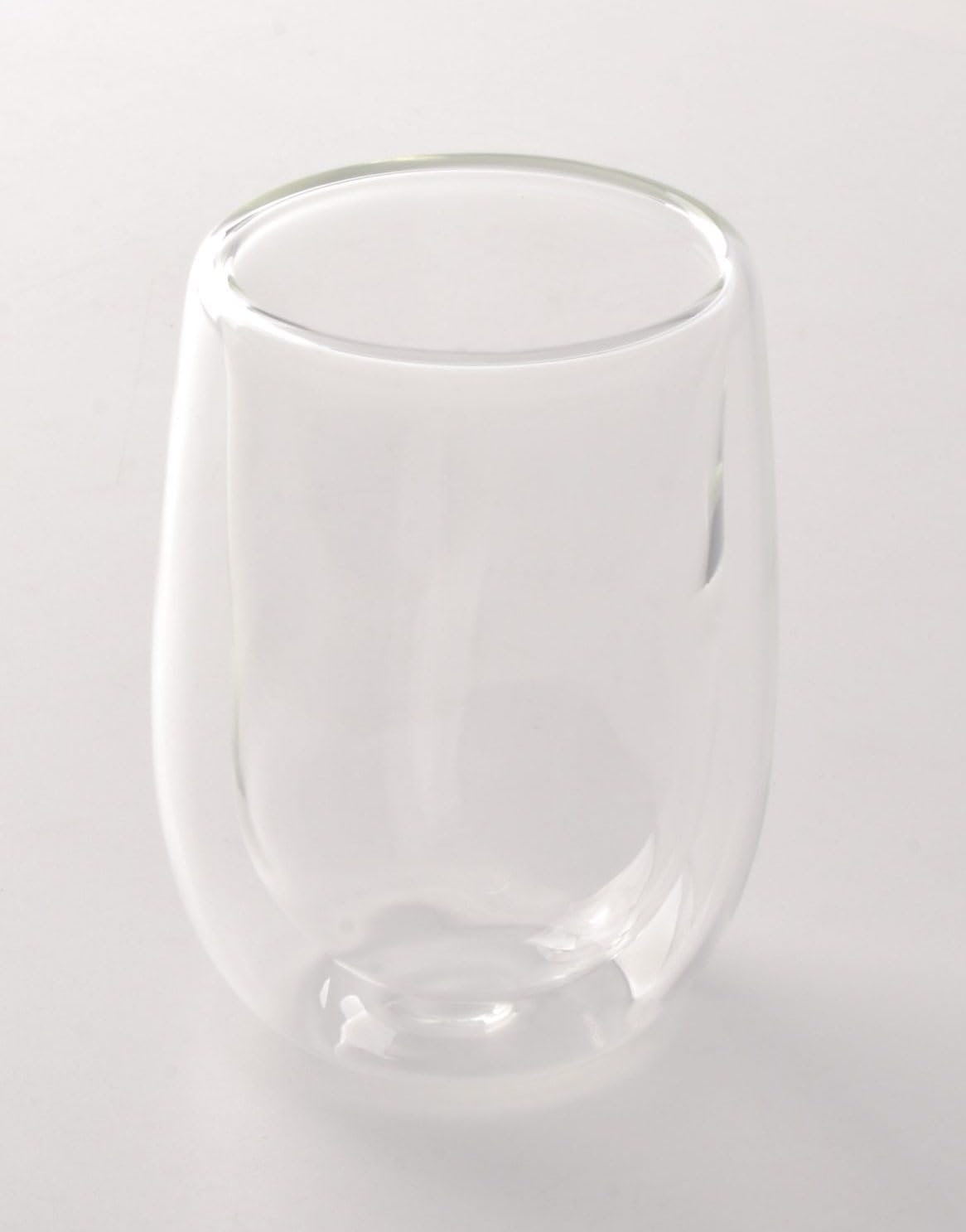 Çift Cidarlı Borosilikat Cam Kupa, Şeffaf, 350ml, Kulpsuz