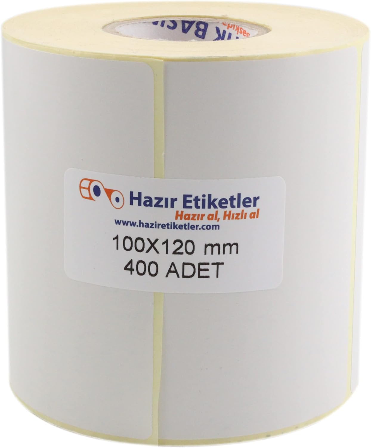 Kargo Etiketi Eko Termal Etiket 100mm x 120mm Ruloda 400 Adet 40mm Kuka Çapında Direk Termal Transfer Etiketi