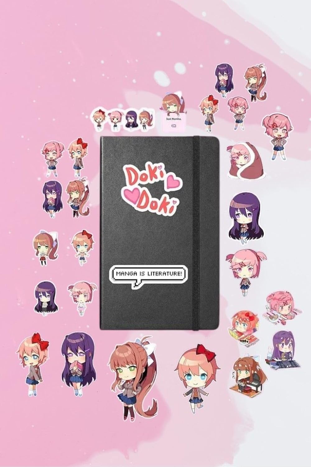 Doki Doki Literature Club! Paketi/Bullet Journal Defter Çıkartma Ajanda Laptop Etiket, 8674163524685