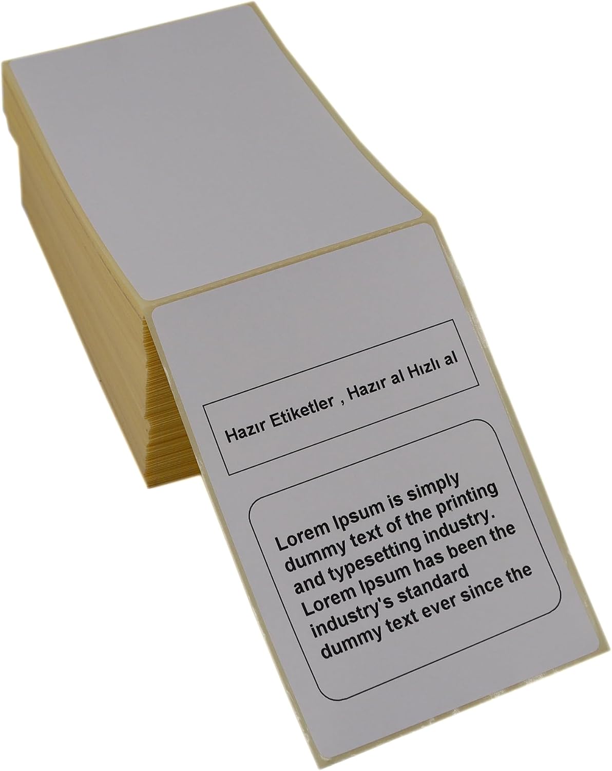 100mm X 150mm 500 Adetlik Paketlerde Lamine Termal Z Katlama Kargo Etiketi – Yazıcı Uyumlu, Yüksek Kaliteli Gönderi Etiketi (1 Paket)