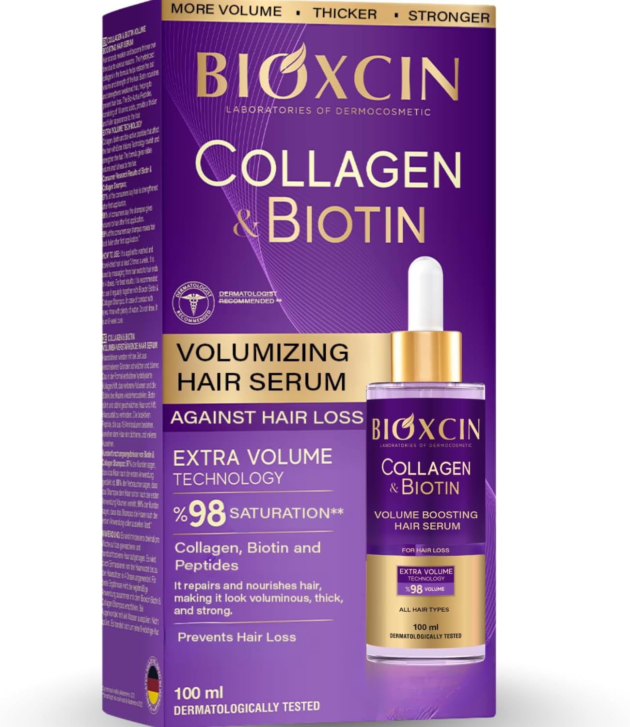 Collagen & Biotin Saç Serumu 100 ml – Saç Dökülmesine Karşı, Hacimlendirici, Hidrolize Kolajen, Biotin ve BioComplex B11 İçerikli