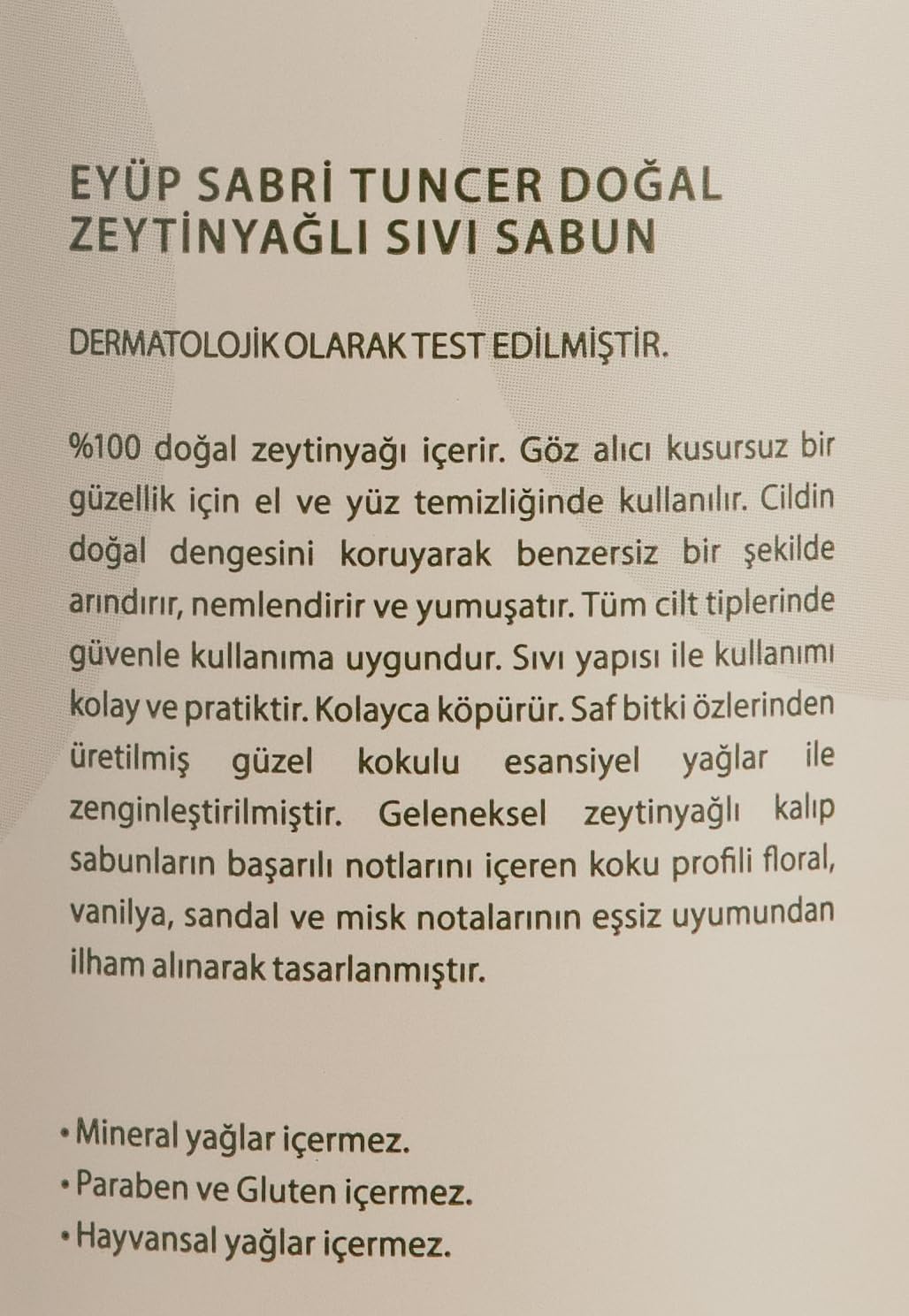 Eyüp Sabri Tuncer Doğal Zeytinyağli Sivi Sabun 750 ml Pet Şişe (1 x 750 ml)