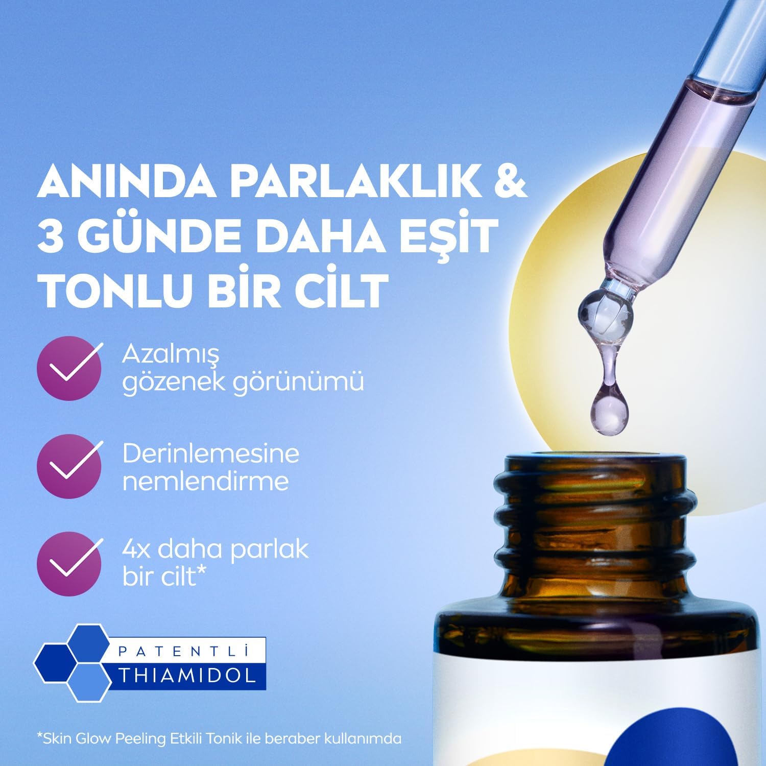 Luminous630 Skin Glow Anında Aydınlatıcı Serum, 30 ml, Eşit Cilt Tonu,Nemlendirme,Leke Karşıtı Thiamidol,Niasinamid,Aloe Vera