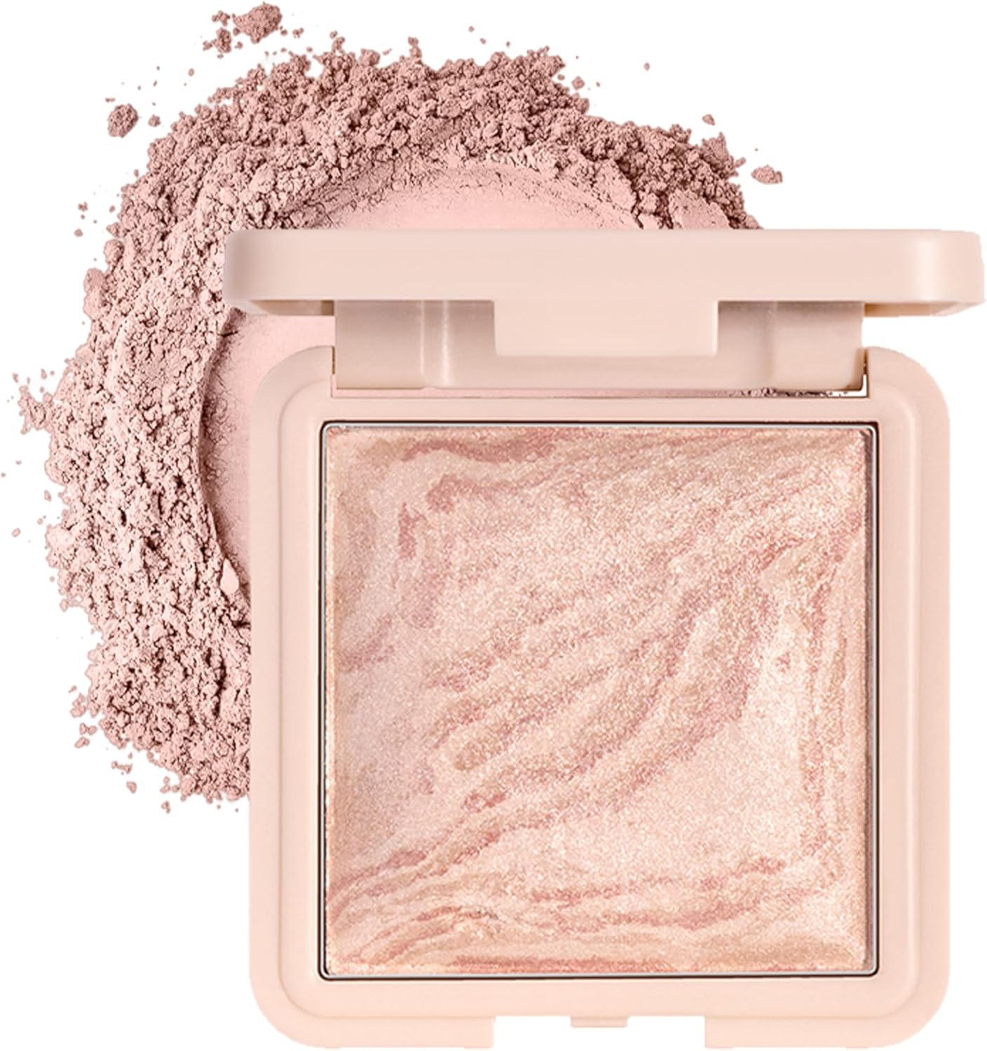 Cosmetics Marble Baked Blusher Fırınlanmış Allık & Aydınlatıcı - 01 Moondust