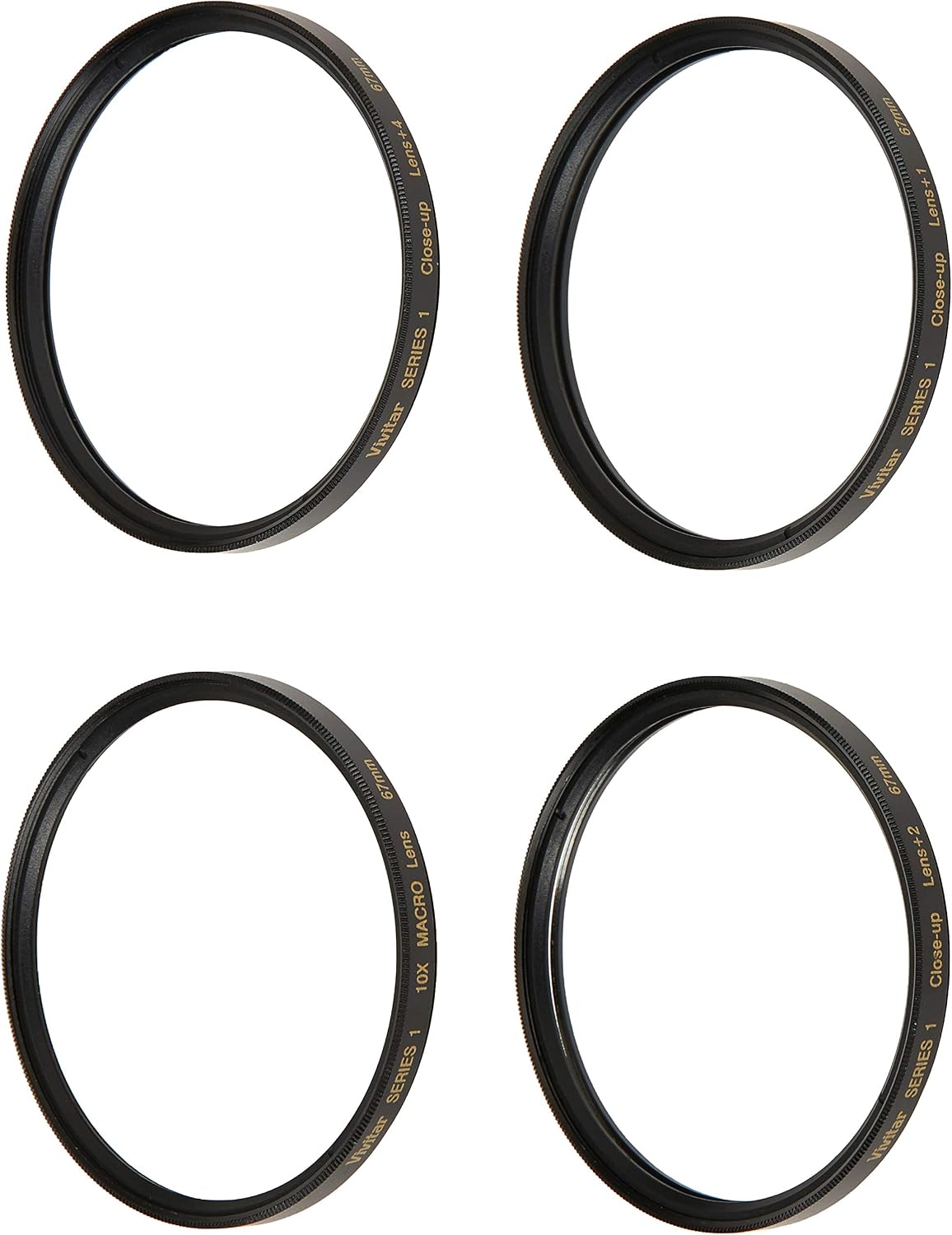 Seri 1 1 2 4 10 Yakın Çekim Makro Filtre Seti w/Kılıfı (67mm), Siyah, 8.2 x 4.4 x 1.2 inç, (VIV-CL-67)